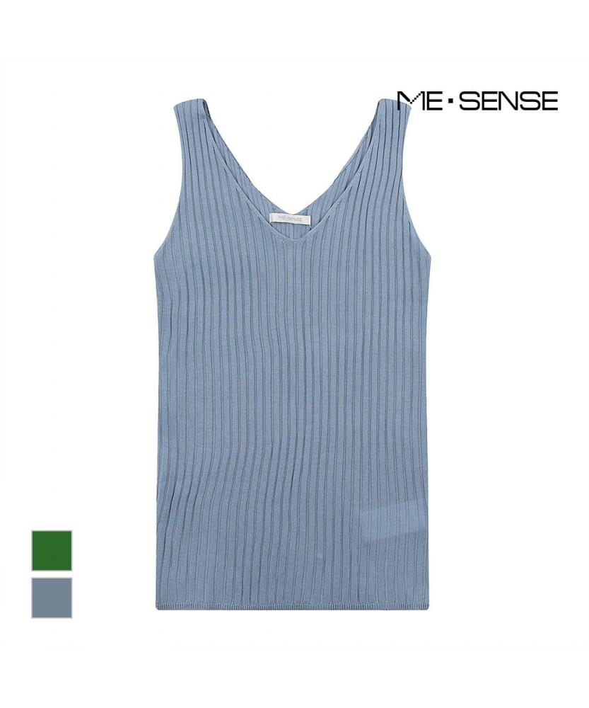 MESENSE Ribbed V-Neck Sleeveless Knit_Mb36Kns608Z