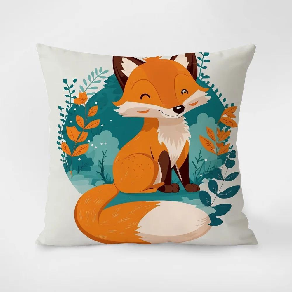 

Наволочка с изображением лисы из мультфильма для украшения интерьера, офиса, гостиной, дома 40x40cm