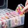 Bead Organizer Box Small Clear Plastic Bead Rhinestone Storage Containers with Hinged Lid for Storage Small Items Crafts Jewelry