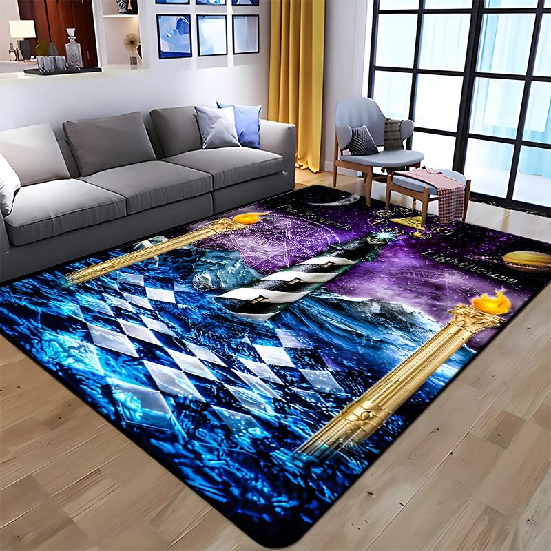 Masonic Illuminati Printed Pattern Rug Baby Play Crawl Floor Mats Living Room Carpets Decoration Fitness Pet Anti-slip Carpet