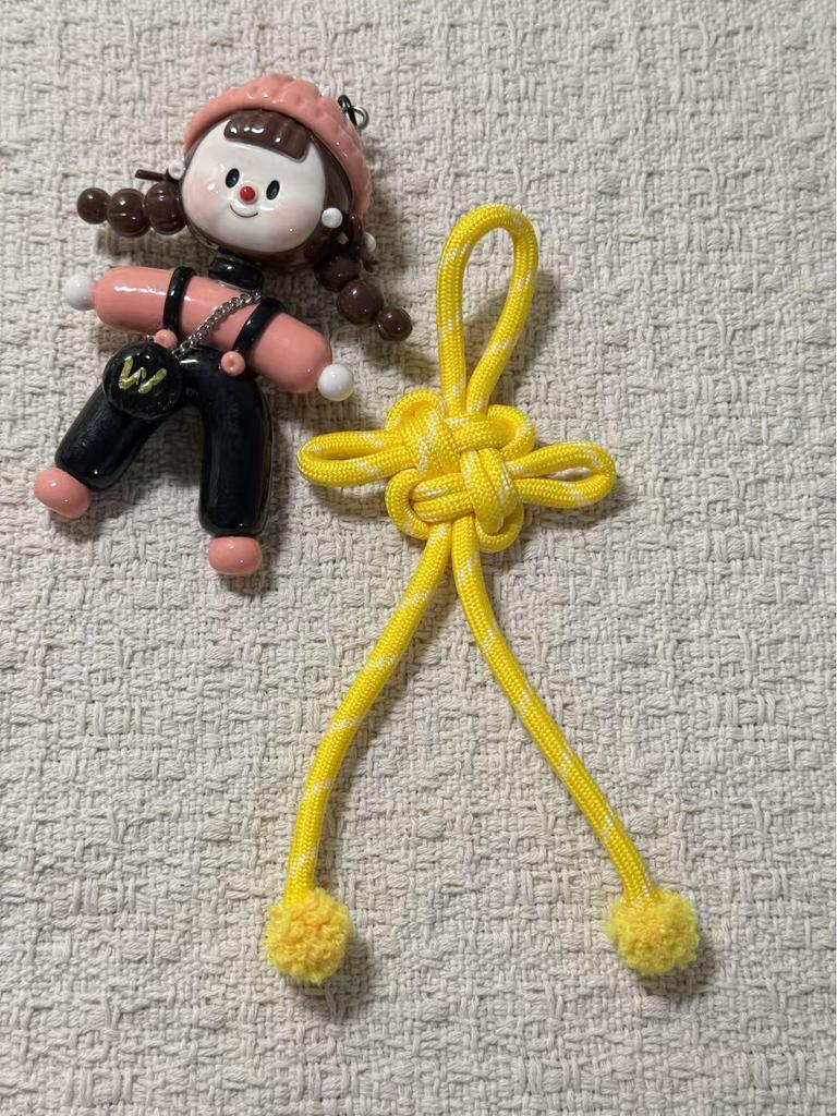 Pearl Chinese Knot Ethnic Style Handmade Woven Nylon Rope Phone Lanyard Pendant