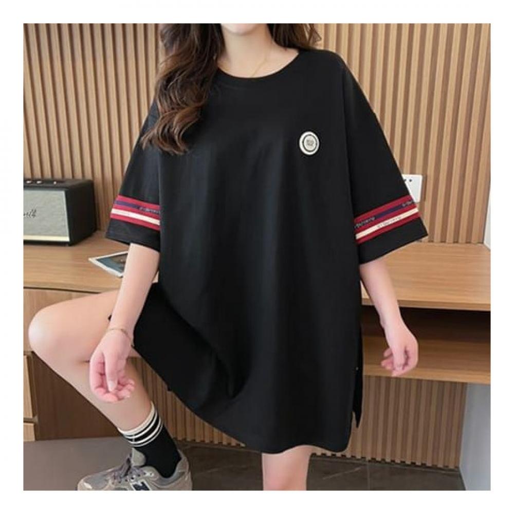 Navava Casual Simple Loose FiT Round Neck ShorT Sleeve T shirT nT1737