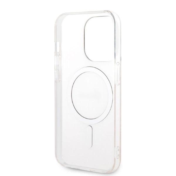 Guess Set Magsafe Charger + Case For Iphone 14 Pro 6.1 Pink 4G Print(Gubpp14Lh4Eacsp)