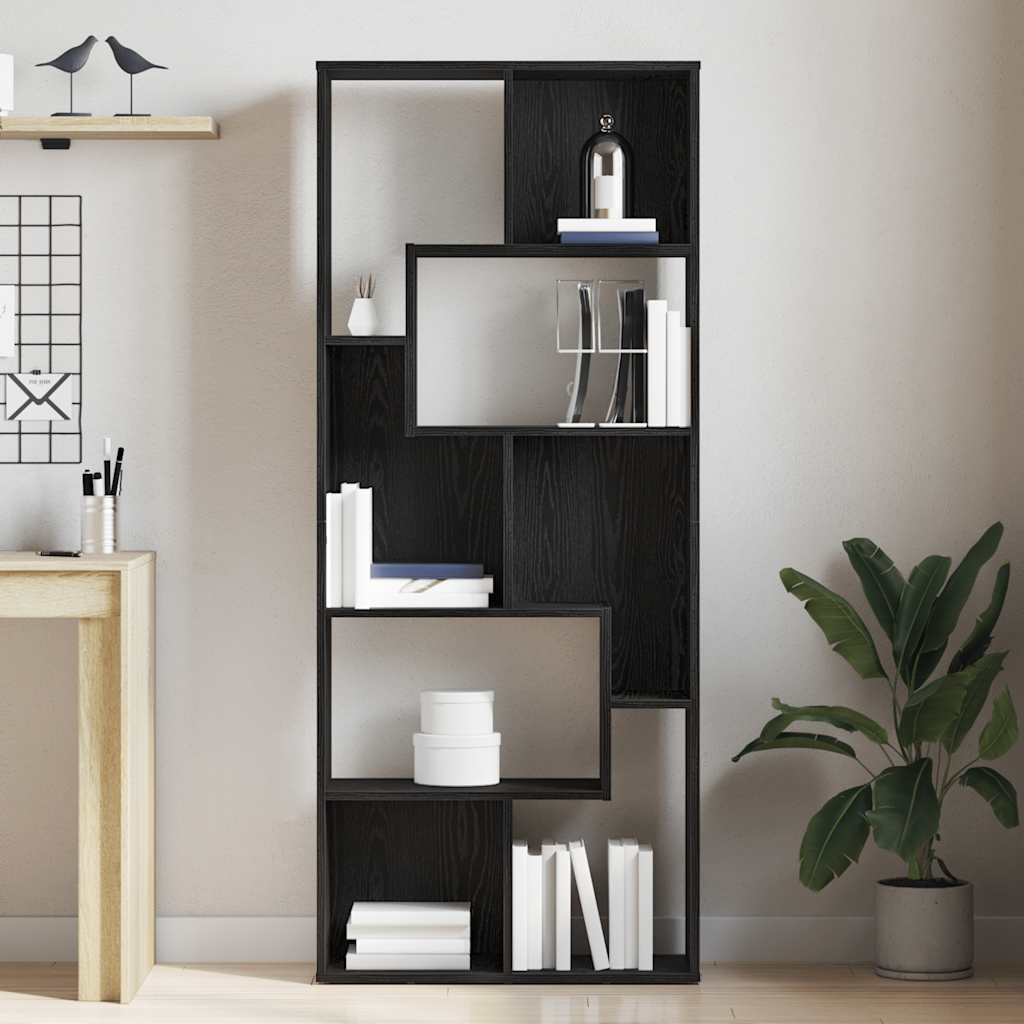 Bookshelf Black Oak Look 67 x 24 x 161 cm Engineered Wood