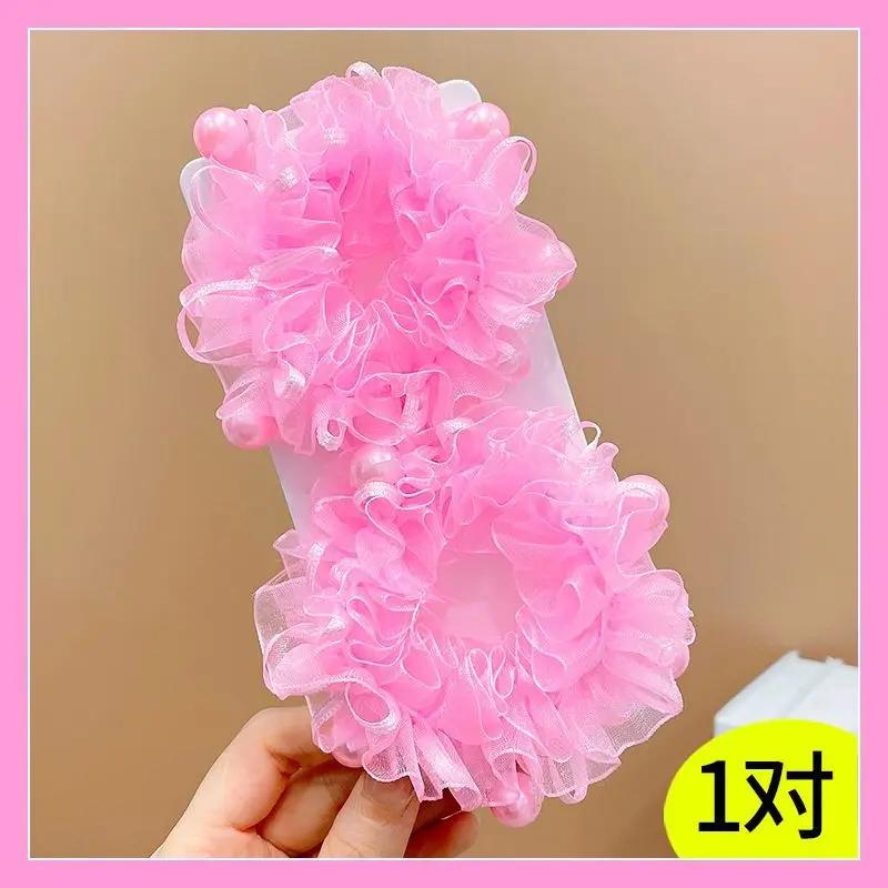 New Girl Ballet Head Flower Cute Handmade Children's Hair Circles Performance Flower Princess Headwear   Elastic Hair Bands