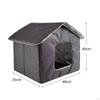 Cat Bed Enclosed Outdoor Shelter Oxford Cloth Waterproof Nest Self Warming Tent Kennel for Pet