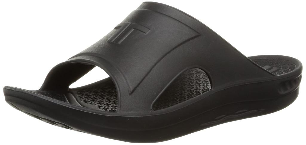 Terric SLIDE1 Sports Sandals Indoor Arch Sizes (Authentic) - Lightweight, Shock-Absorbing, Use, Support, Cushioning, EVA, Recovery, Black,