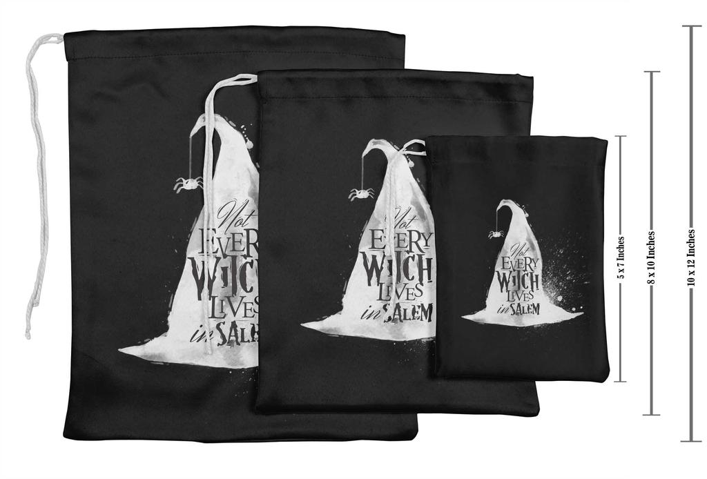 Darling Souvenir Black Not Every Witch Lives In Salem Halloween Party Supplies Favor BagsA JewelryA Pouches 15