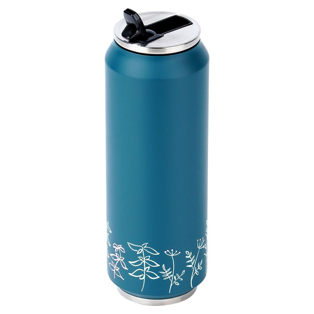 Kubek Termiczny Puszka Termos Bidon na Napoje Ciepłe Zimne Niebieski 0,7L