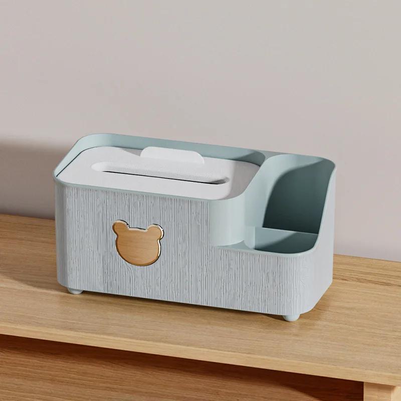 Настольная коробка для салфеток в форме медведя держатель для салфеток с ящиком для хранения пульт дистанционного управления держатель для бумажных салфеток в гостиной 2146₽