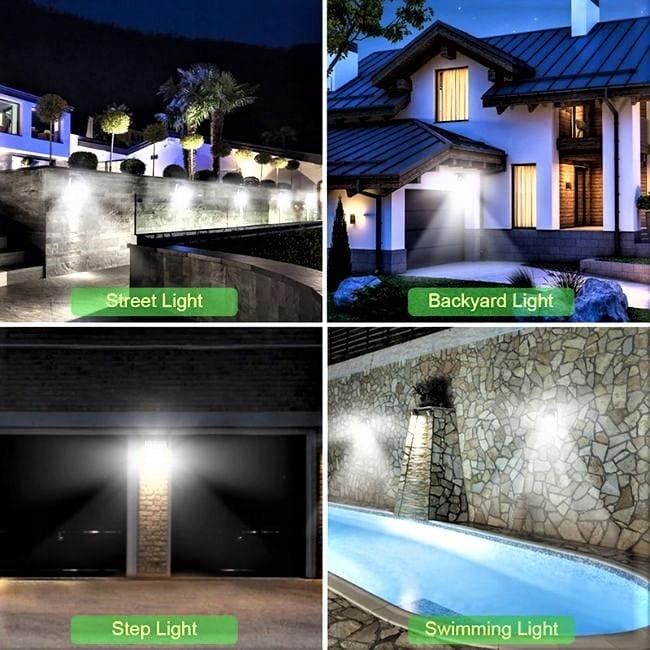 100 LED Solar Lamp with Motion and Twilight Sensor 600 Lumens 1800 mAh 3.2V Battery