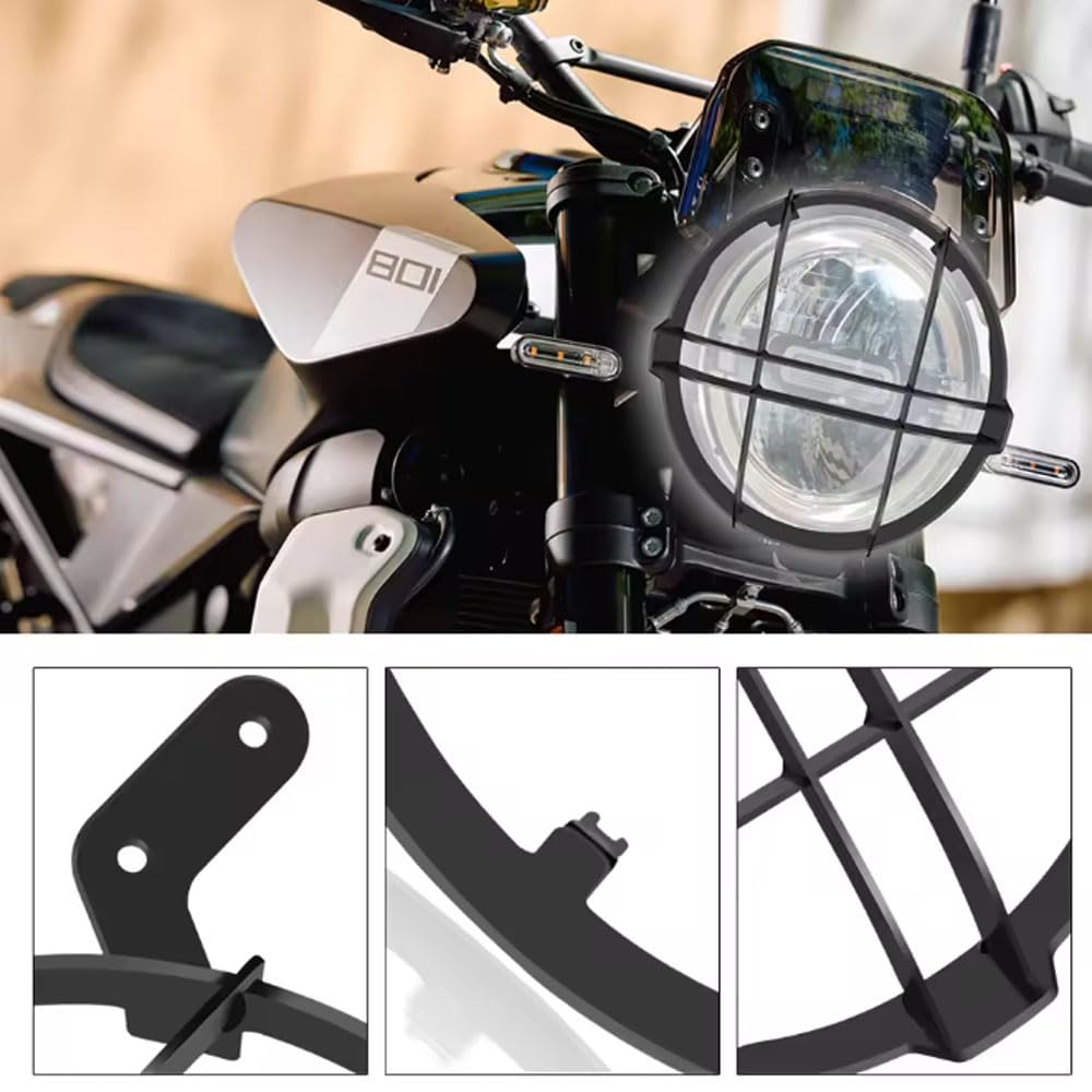 Headlight Protector for SVARTPILEN 801 (2024) Motorcycle Headlight Cover, Headlight Guard, Grille Guard [Parallel Import]