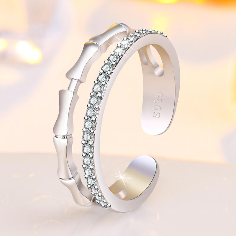 New 925 Silver Ring Heart Sparkle AAA Zircon High Quality For Women Rings Wedding Fine Jewelry Accessories Party Gift