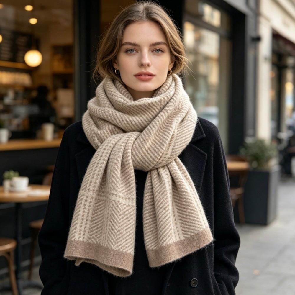 All-Match Design Knitted Neck Warmer Soft Knitted Fashion Scarf Versatile Scarf For Men Women