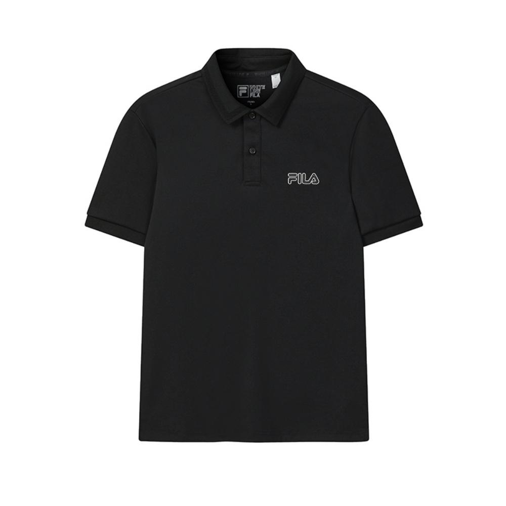 FILA Heritage Casual Sports Polo Shirt Men tops Black F61M628101FBK 2XL