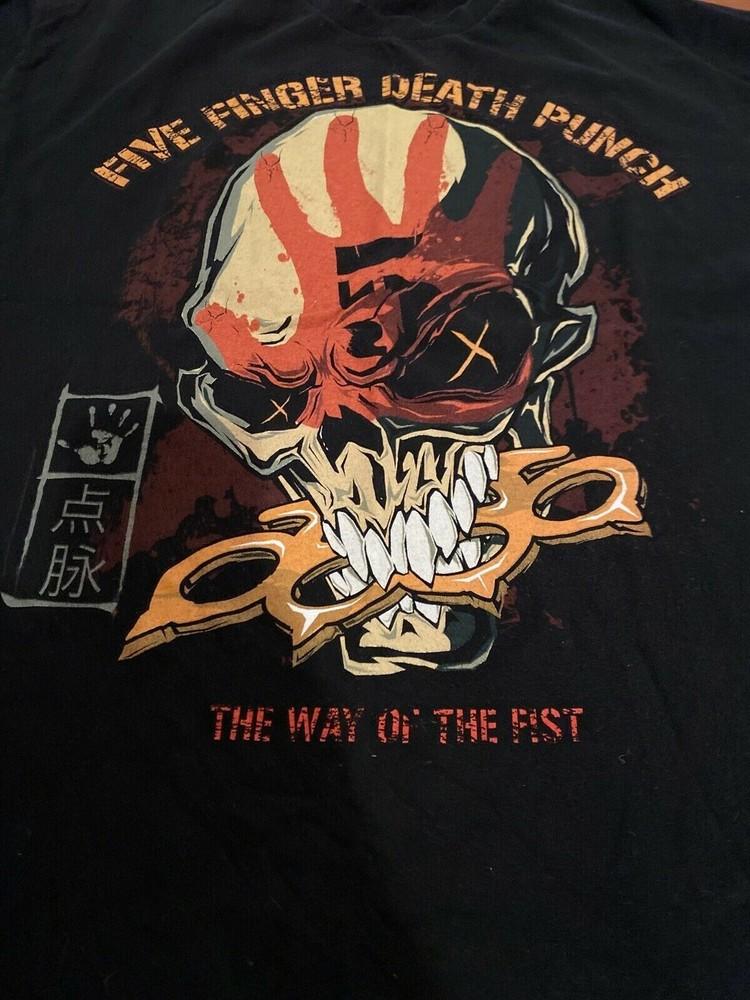 Five Finger Death Punch The Way Of The Fist Tour Black Men S-4XL T-Shirt BO1218 Unisex T-Shirt XL