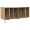 Schallplatten-Schrank mit Regal Handwerklich Eichen-Finish 100 x 38 x 48 cm