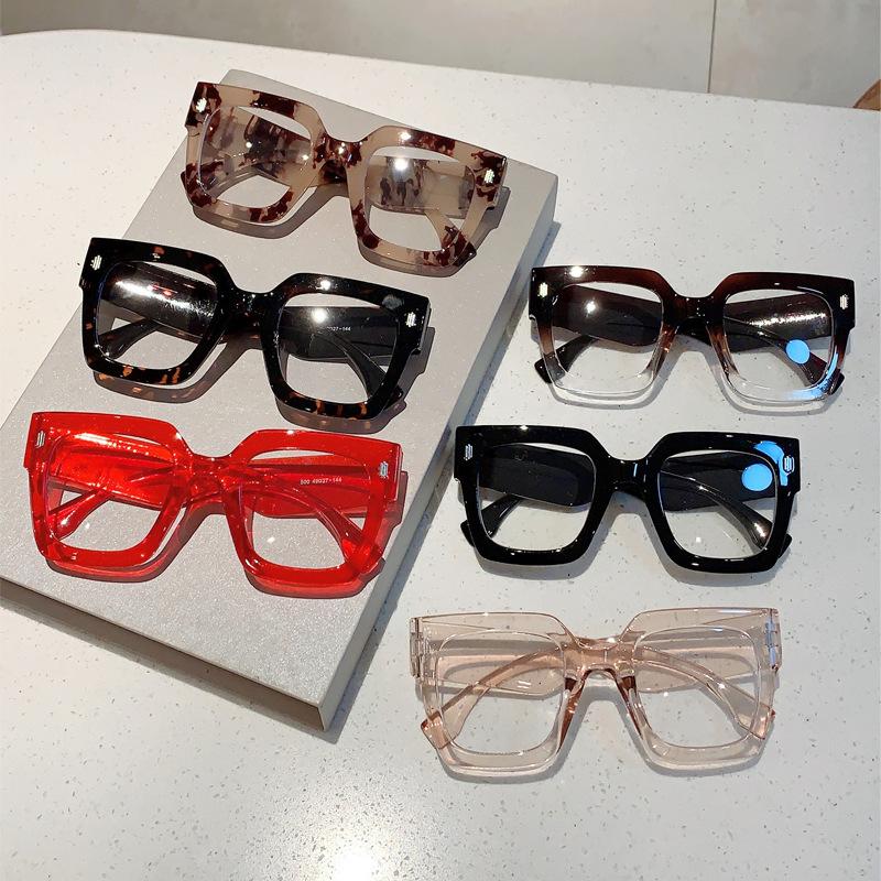 New Korean Oversized Computer Glasses Women Men Anti Blue Light Glasses Blackout Glasses Fashion Optical Glasses Lenses