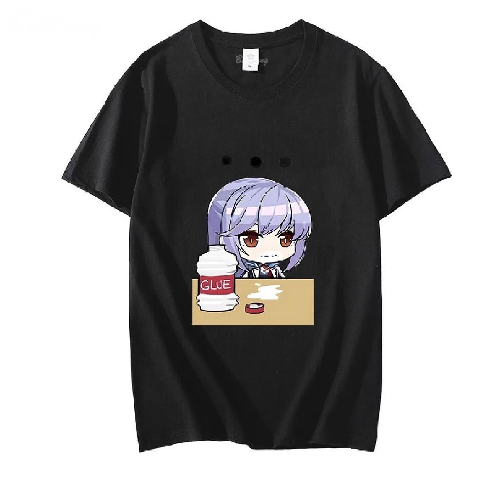 

Azur Lane Essex Tshirts 100% Cotton Shirt Print Graphic T Shirts Unisex Summer T-shirts Kawaii Anime Clothes Loose Short Sleeve XXXXXL чёрный