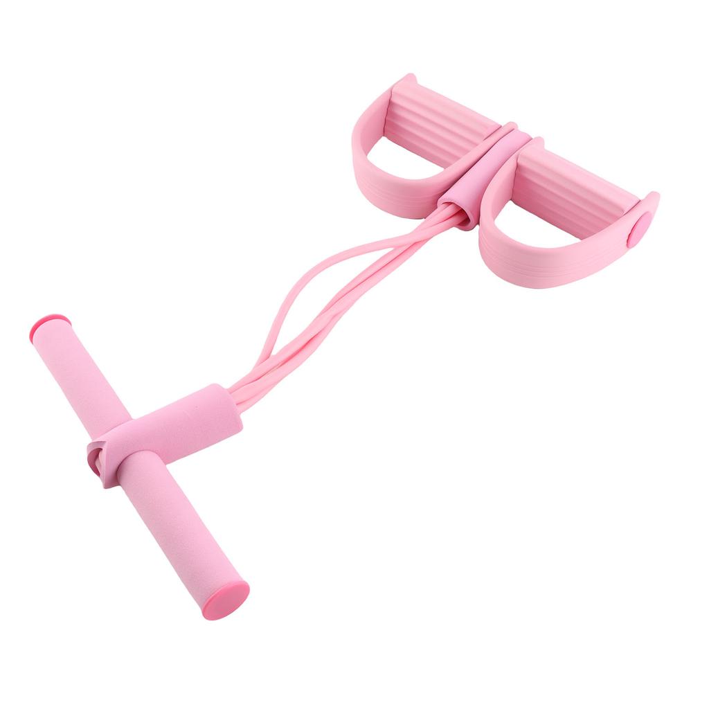 4 Tube Elastic Pull Rope Sit Up Training Pedal Resistance Band   Stretching Fitness Equipment