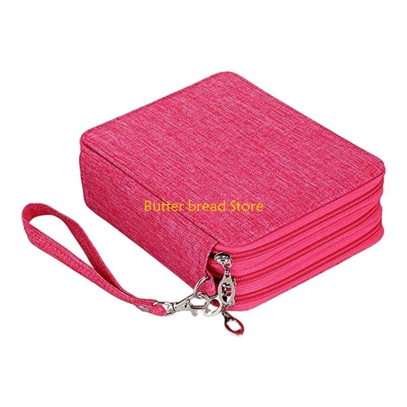 W89C Pencil Case Portable Pencils Organiser Pen Bag Stationary Case Coloured Pencils Holders for Girls Boys Adults
