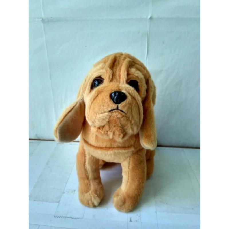 Lovely Squatting Dog 28cm Shai Pei Plush Toy Dog Soft Doll Kids Toy Birthday Gift