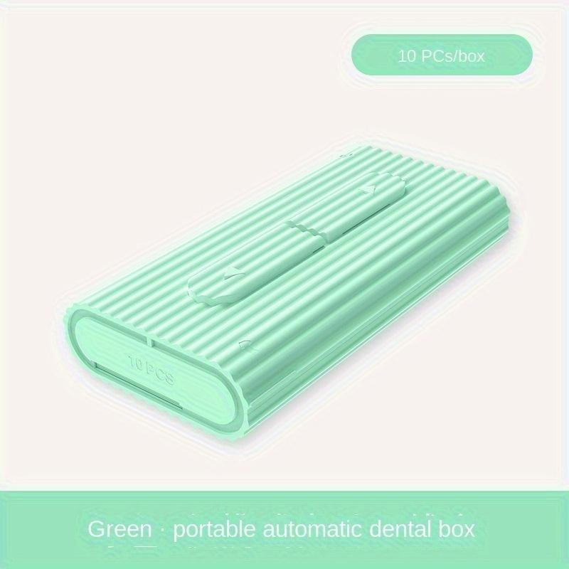 10pcs/box Reusable Dental Floss Stick With Portable Automatic Floss Dispenser Box Toothpick Fine Flosser For Travel