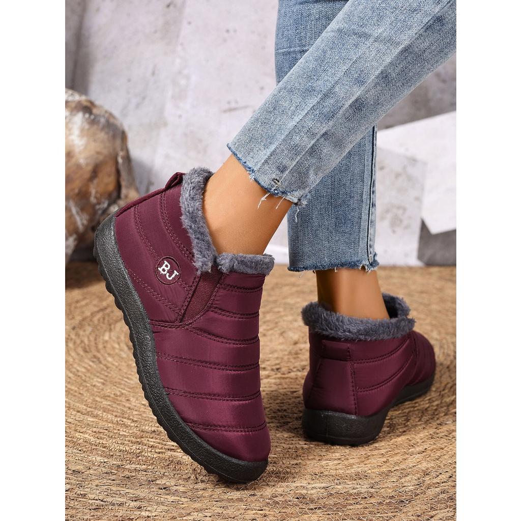 Women's Shoes with Winter Velvet and Thick Snow Anti Slip, Wearing Women's Boots for Warmth and Snow Boots