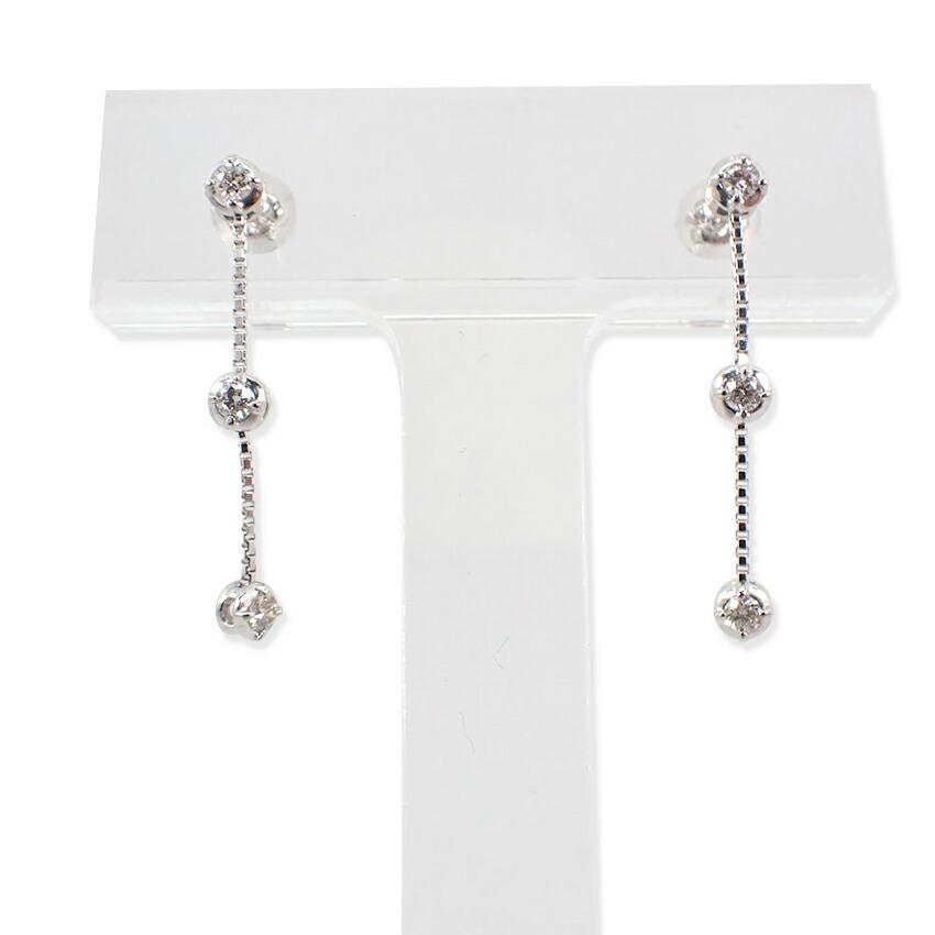 

[Used] Pt900 diamond stud earrings/g511-22