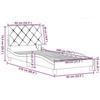 VidaXL Cadre de lit avec LED sans matelas taupe 80x200 cm tissu 3310633