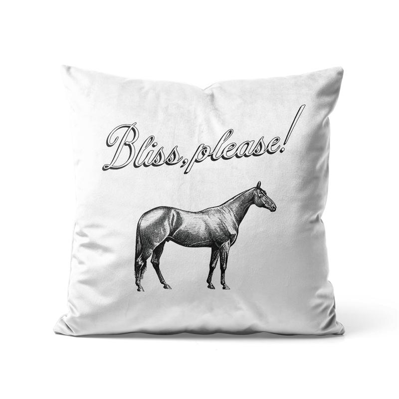 Gaslight Gatekeep Girlboss II Hands II Heaven Bliss Please with Horse Throw Pillow Covers Cushion Cases Pillowcases 45cm x 45cm