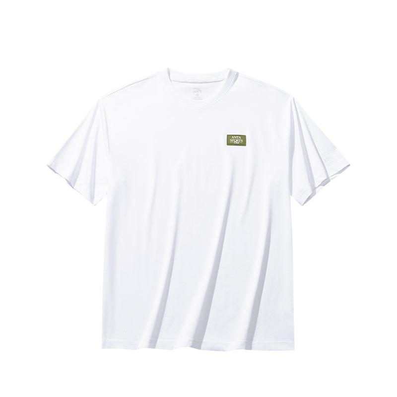 

Anta Comfortable Simple Versatile Loose Casual Letter Short Sleeve T-Shirt Men Tops Snow-White 152528127-1 XL
