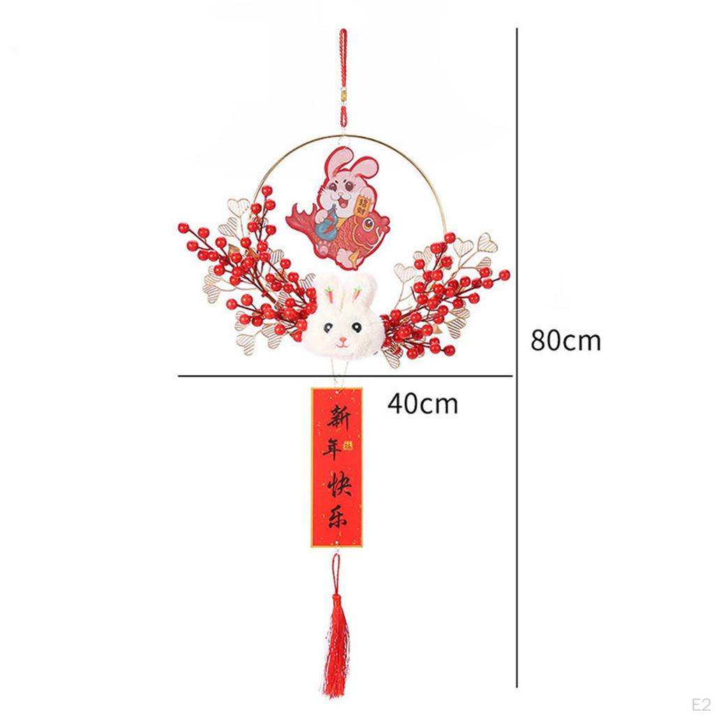 Chinese Year Hanging Decorations Adornment Door Wreath Ornament Pendant for Living Room