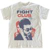 2026 Męska Vintage Koszulka z Graficznym Nadrukiem Filmowego Klubu Walki Davida Finchera Design Filmowy z Czerwonym Napisem Retro Kino lat 90.