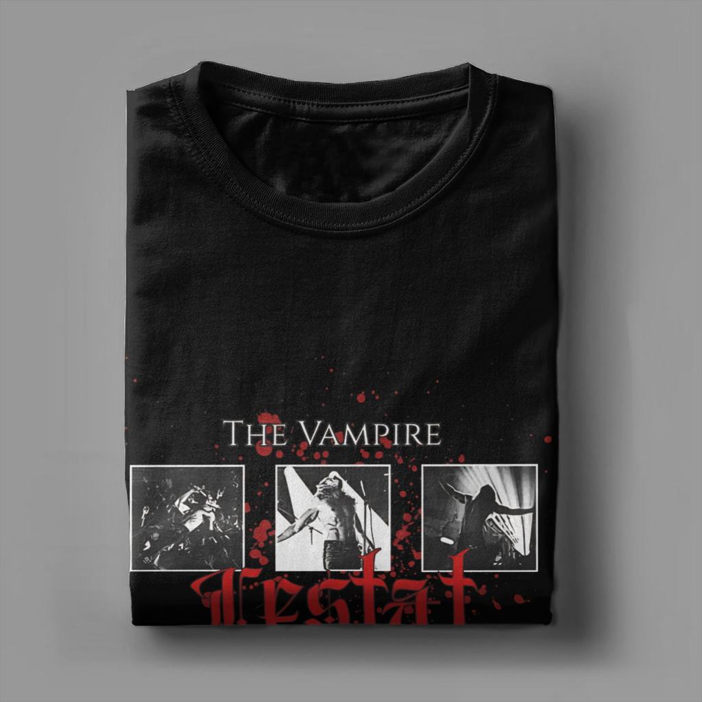 Herren T-Shirts Der Vampir Lestat Vintage Reine Baumwolle T-Shirts Kurzarm T-Shirts Rundhals Oberteile Einzigartig