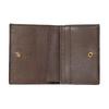 Gucci Diana Bamboo Buckle Jumbo Super Double G Logo Double Fold Canvas And Leather Card Wallet Women Wallet Ebony Camel Brown 658244-UKMBT-2572