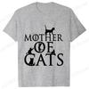 Mother of Cats Design Women Tshirt Tops Short Sleeve O Neck Women Tshirt Ladies Fashion Tee Shirt Tops Clothes Camisetas Mujer