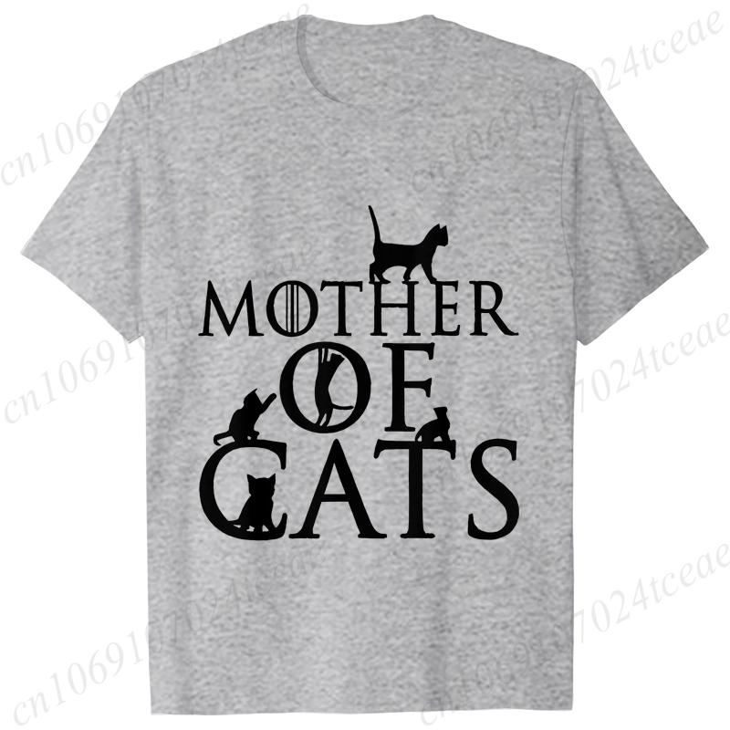 Mother of Cats Design Women Tshirt Tops Short Sleeve O Neck Women Tshirt Ladies Fashion Tee Shirt Tops Clothes Camisetas Mujer