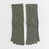 Woman Girls Five Finger Short Socks Solid Color Breathable Soft Elastic Harajuku Socks with Toes Cotton Knitted Mid Tube Socks
