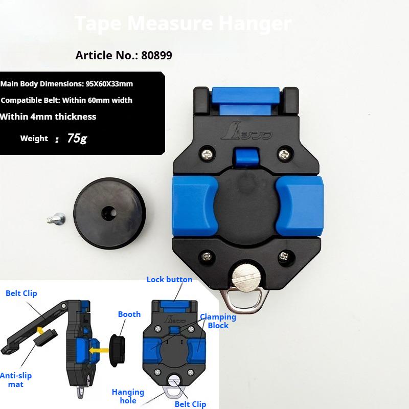 

Tape Measure Quick Hanging Buckle Portable Quick Release Waist Buckle Tape Measure Belt Organizer Hooks Practical Powerful Tools