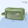 Large Capacity Stationery Storage Bag Transparent Compartment Pencil Case  Student Supplies