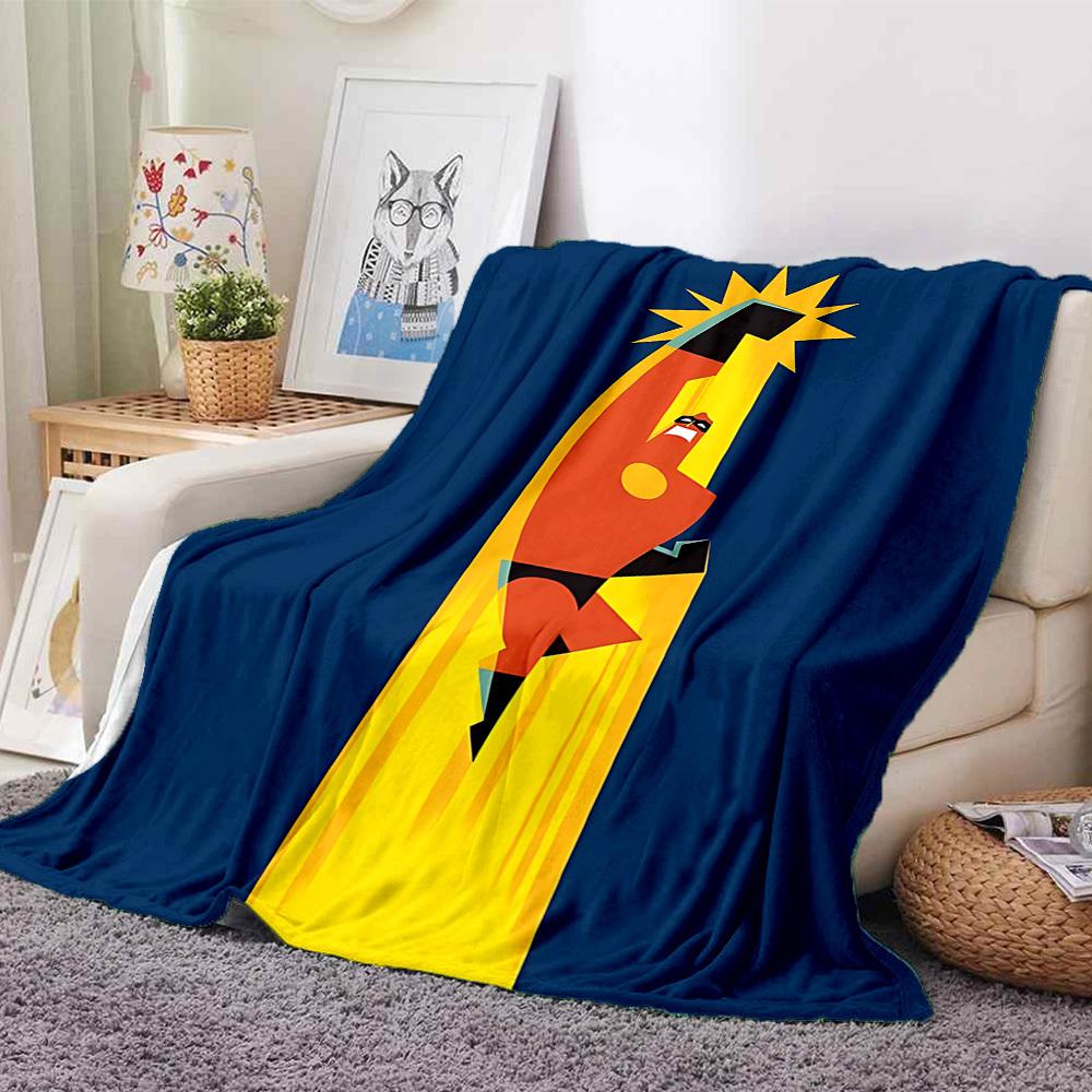 1pc Superhero Flight Flannel Throw Blanket Lightweight Soft Warm All Season Blanket for Sofa, Bed, Travel,L1028153