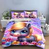 Whimsical Pony Paradise Bedding Sets Duvet Covers Pillowcases(1* Duvet Cover 2* Pillowcases Without Duvet Insert)