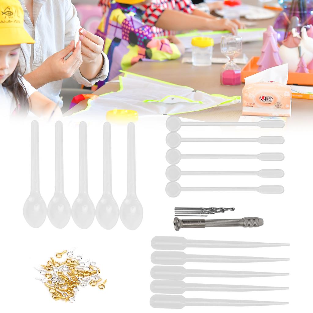 DIY Jewelry Pendant Making Dropper Hand Drill Screw Eye Tools Kits Supplies Accessory