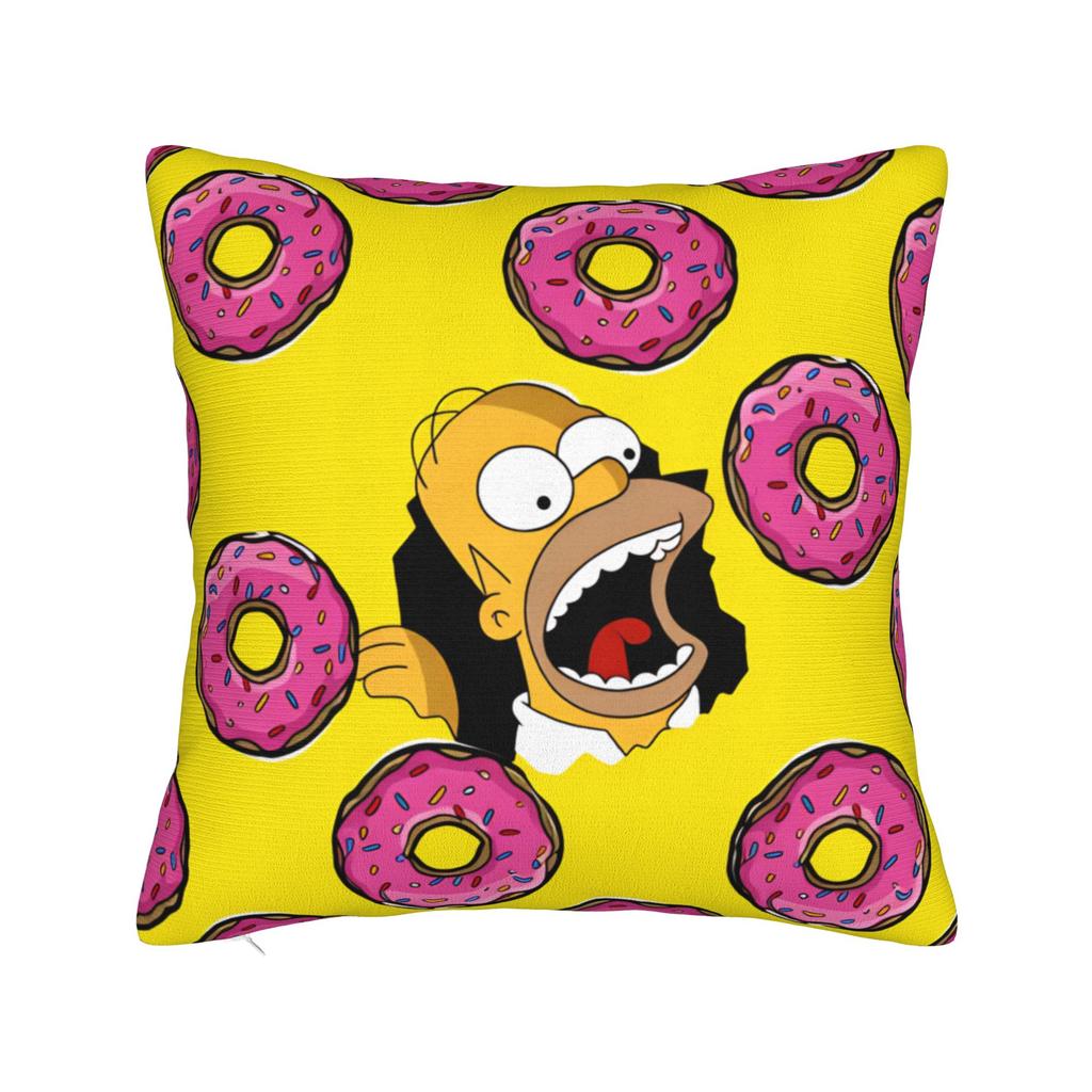 S-Simpsons Characters Group Portrait Pillow Cover Custom Cushion Cover Retro Trendy Pillow Case For Living Room Chair