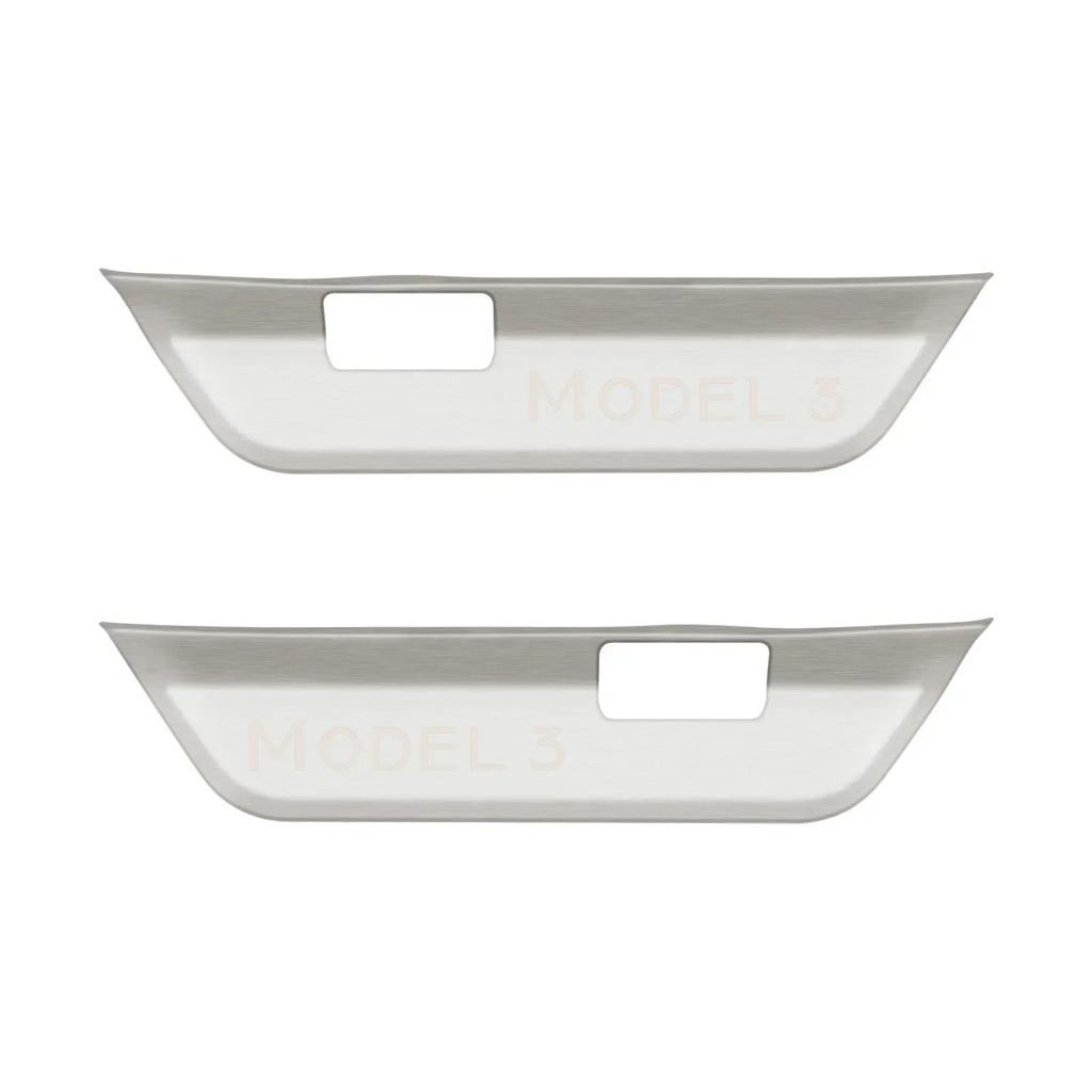 Door Welcome Pedals For 2025 Tesla Model 3 Highland Front and Rear Sill Bars Stampede Prevention Stainless Steel Car Accessories
