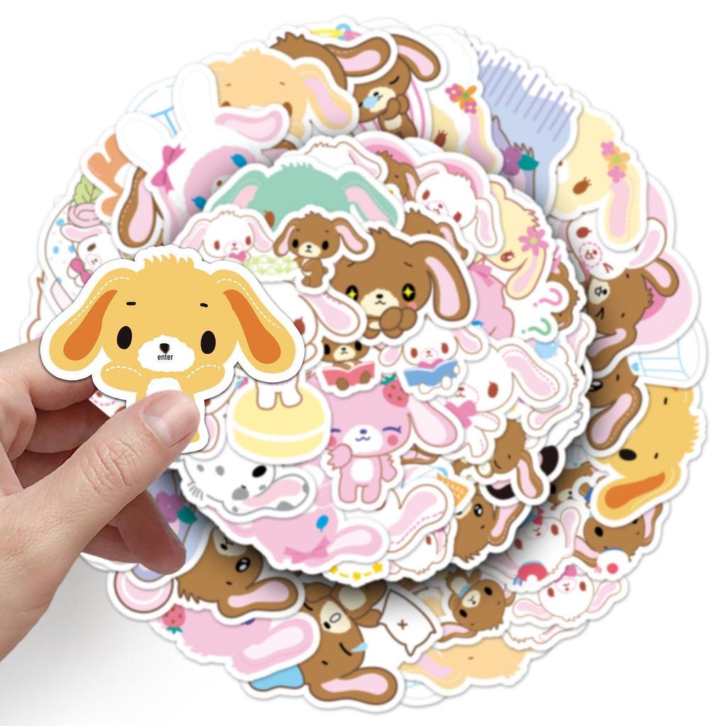 Honey Bunny Graffiti Stickers: 50 Cute Cartoon Sanrio Dessert Bunny Guka Stickers for Phone, Journal, and Stationery.