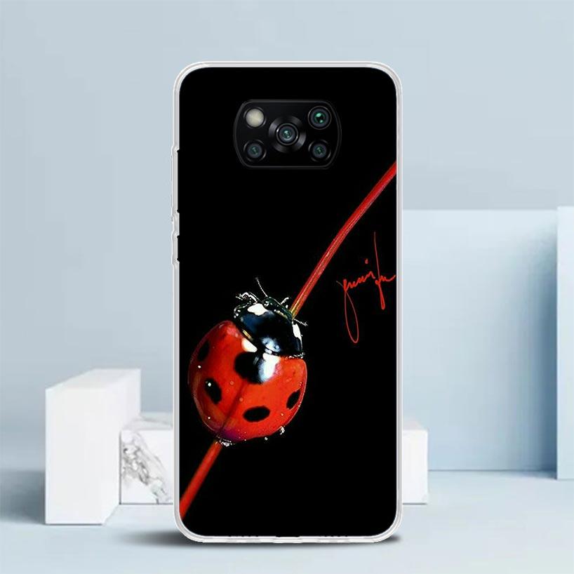 Insect Seven-Star ladybug Phone Case For Xiaomi Poco F7 Ultra X5 X6 X7 Pro M7 Redmi 15C 15 13C 13 12C 12 10C 10 10A 9 9C 9A 9T C