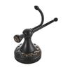 652F Elegant Embossed Brass Wall Hook Decorative for Coat Hat Entryway Bathroom
