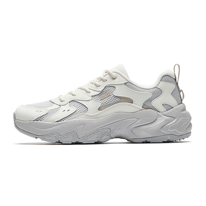 Anta Casual Versatile Shock Absorbing Wear Resistant Low Top Dad Shoes Women sneaker White Gray 922538839-1